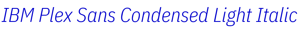 IBM Plex Sans Condensed Light Italic шрифт